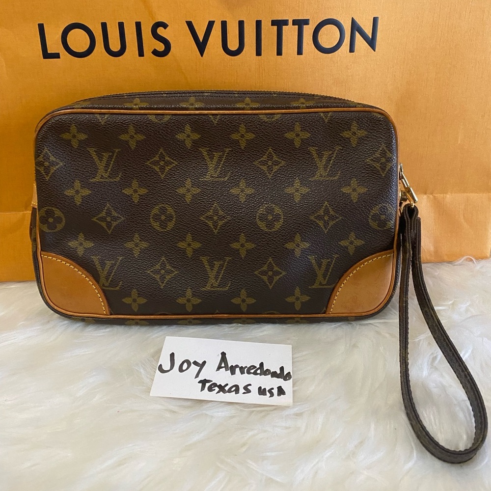 Authentic Louis Vuitton Marly Dragon Clutch clutch
